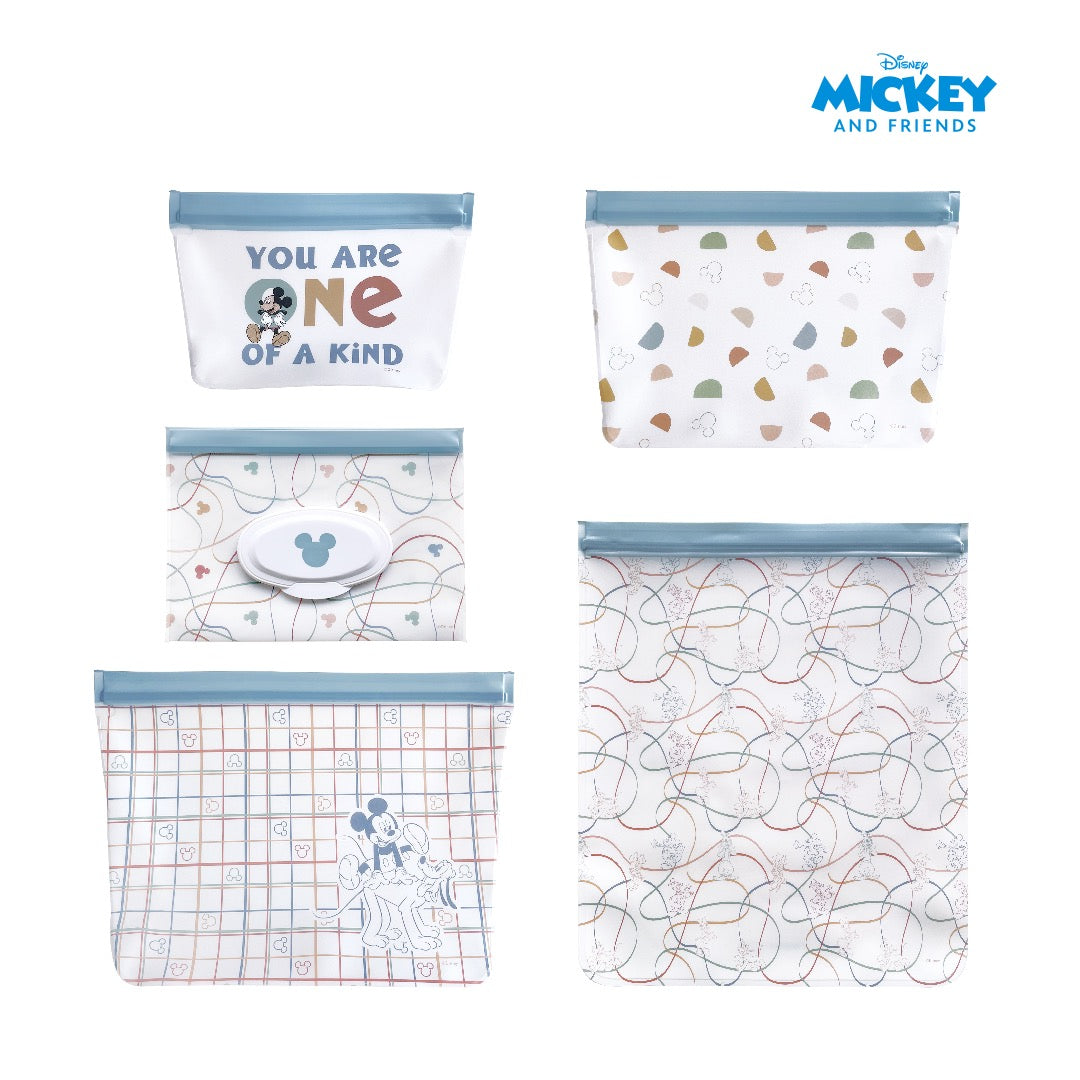 Zippies Lab Disney 5-pc Bag Organizer Set With New Wipes Pouch