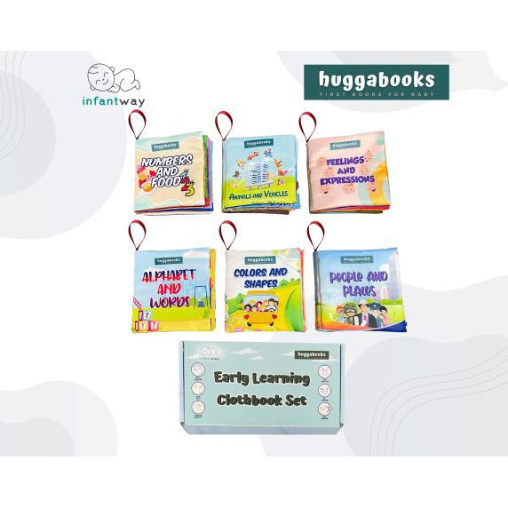 Infantway Huggabooks Early Learning Cloth Book Set