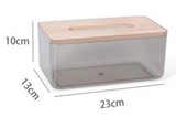 UrbanFinds Acrylic Tissue Holder with Bamboo Lid (TL25004PS)