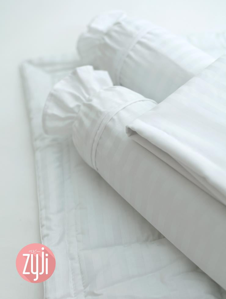 Zyji 7 PC Luxury Bedding Set for Pack and Play Cribs (26" x 38")
