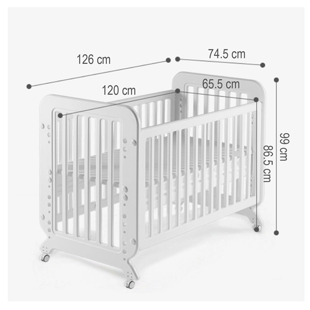 Cuddlebug Bailey 2in1 Crib