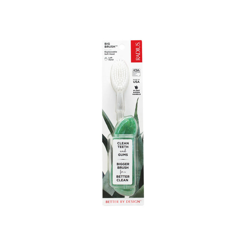 Radius Big Brush with Replaceable Head (Left-Handed) - Toothbrush For Adults