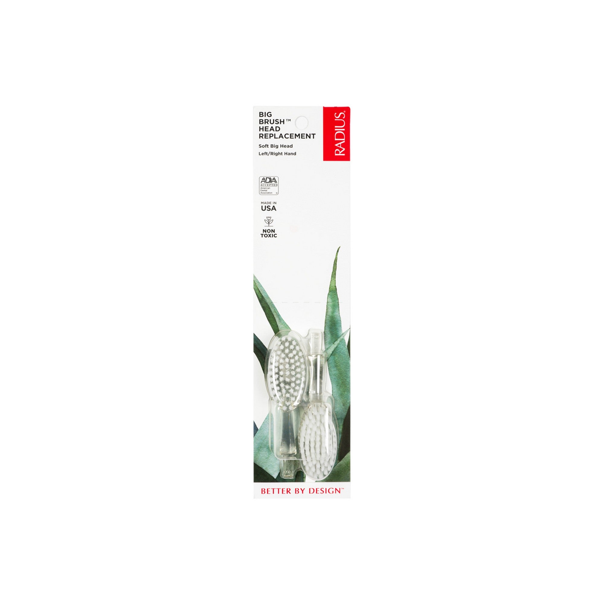 Radius Big Brush Replacement Heads (2 pack) - Soft