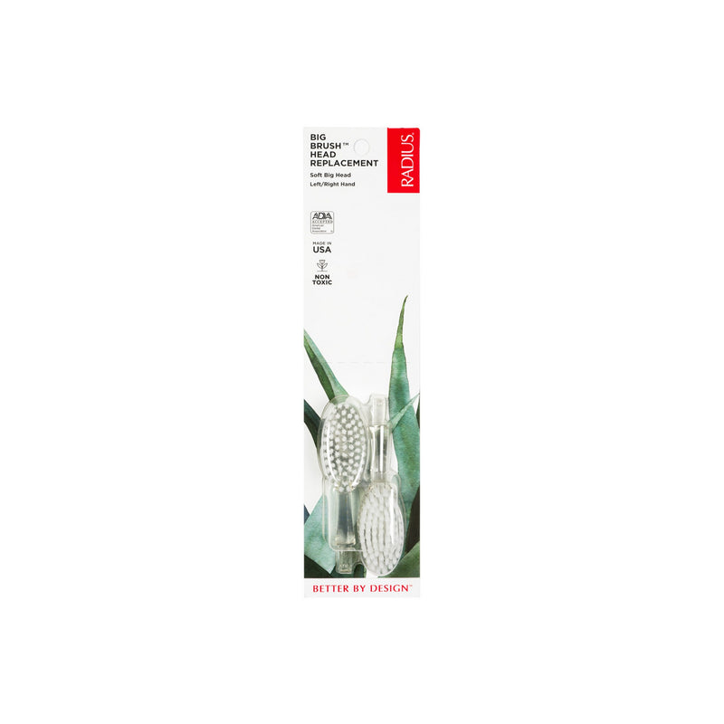Radius Big Brush Replacement Heads (2 pack) - Soft