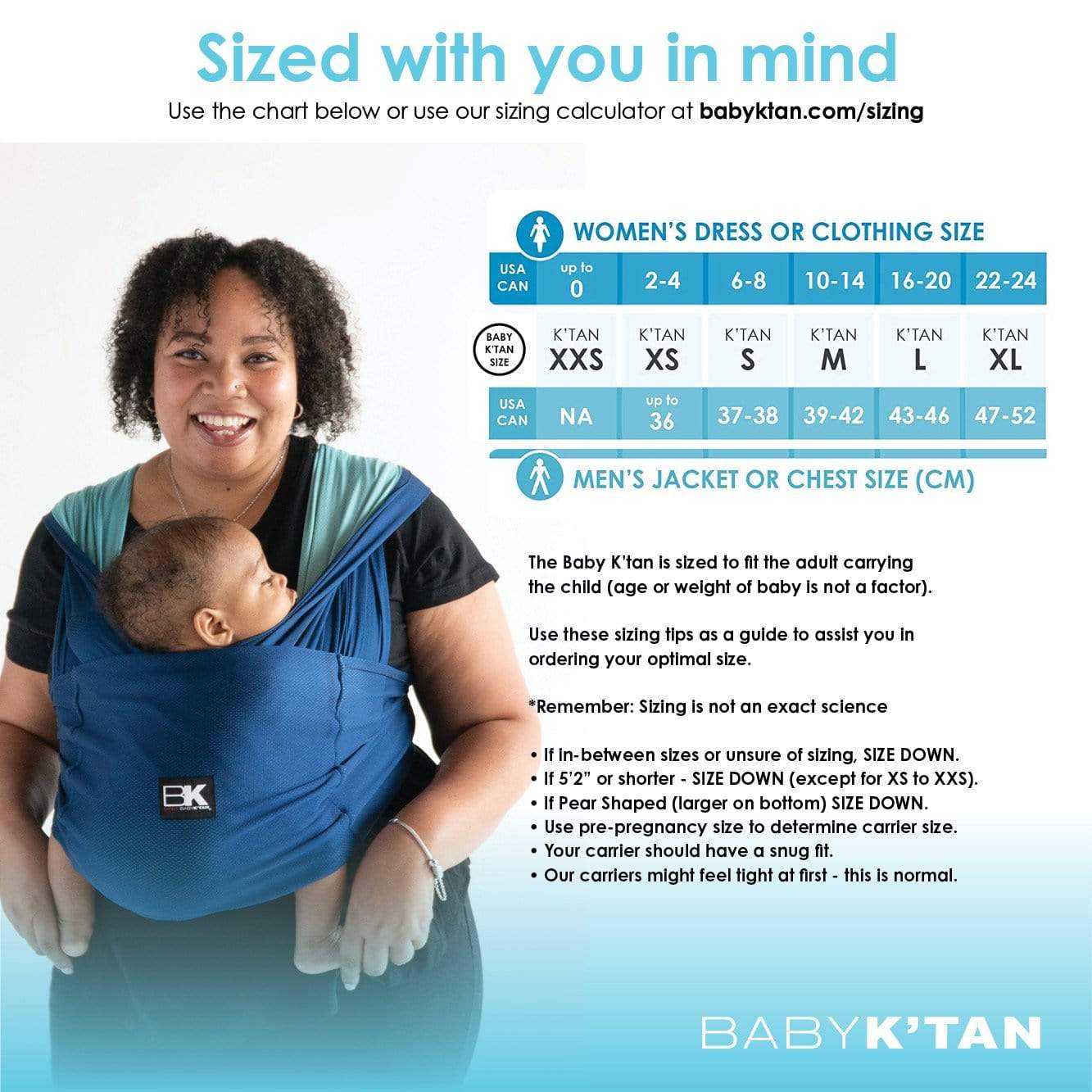Baby K'Tan Active Oasis - Blue & Turqouise