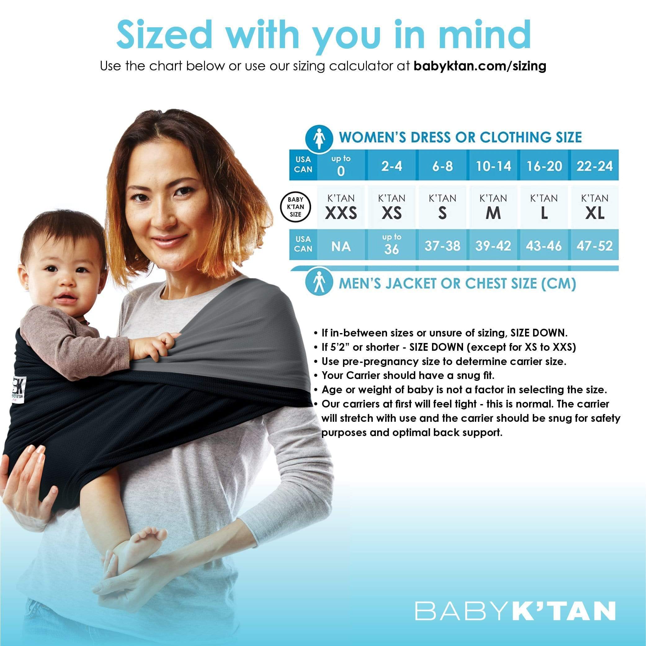 Baby K'Tan Active Oasis - Heather Black