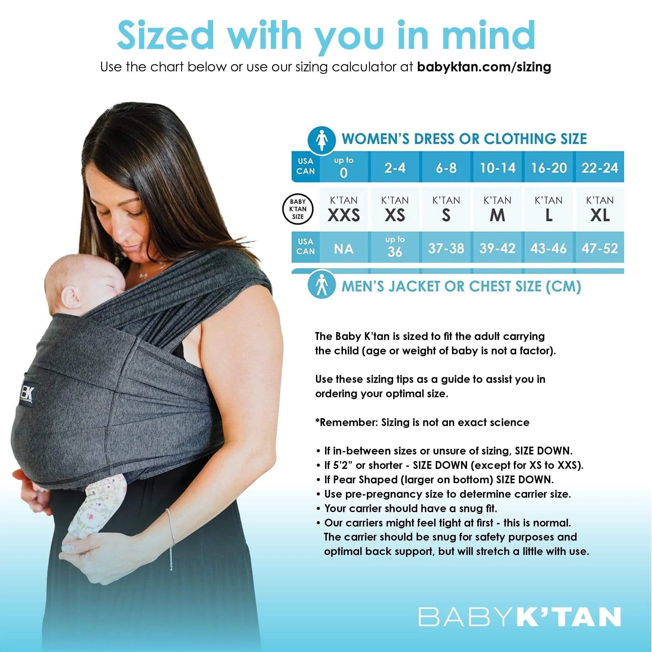 Baby K'Tan Active Yoga - Heather Black