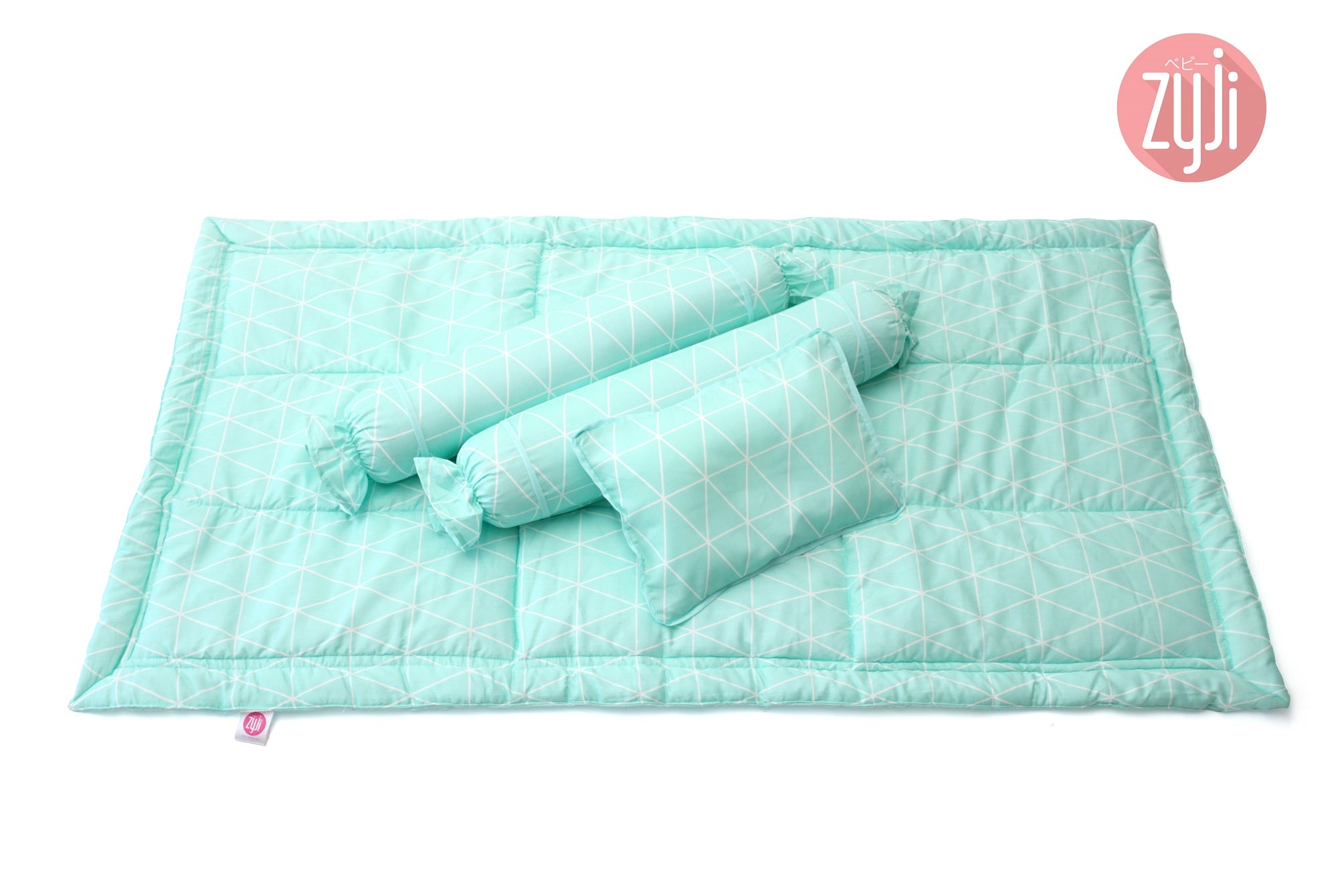 Zyji 4 PC Bedding Set for Pack and Play Cribs (26" x 38")