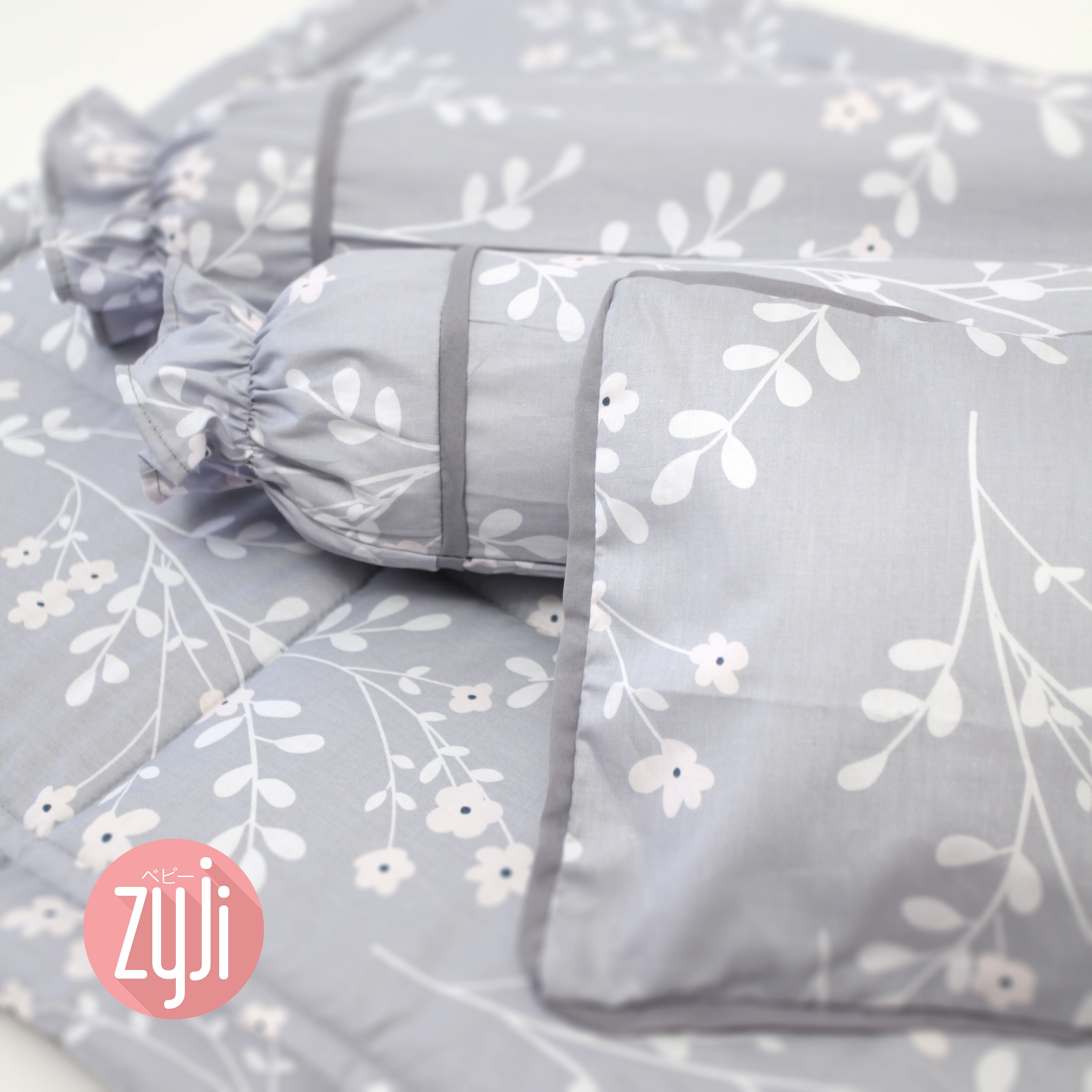 Zyji 4 PC Bedding Set for Pack and Play Cribs (26" x 38")