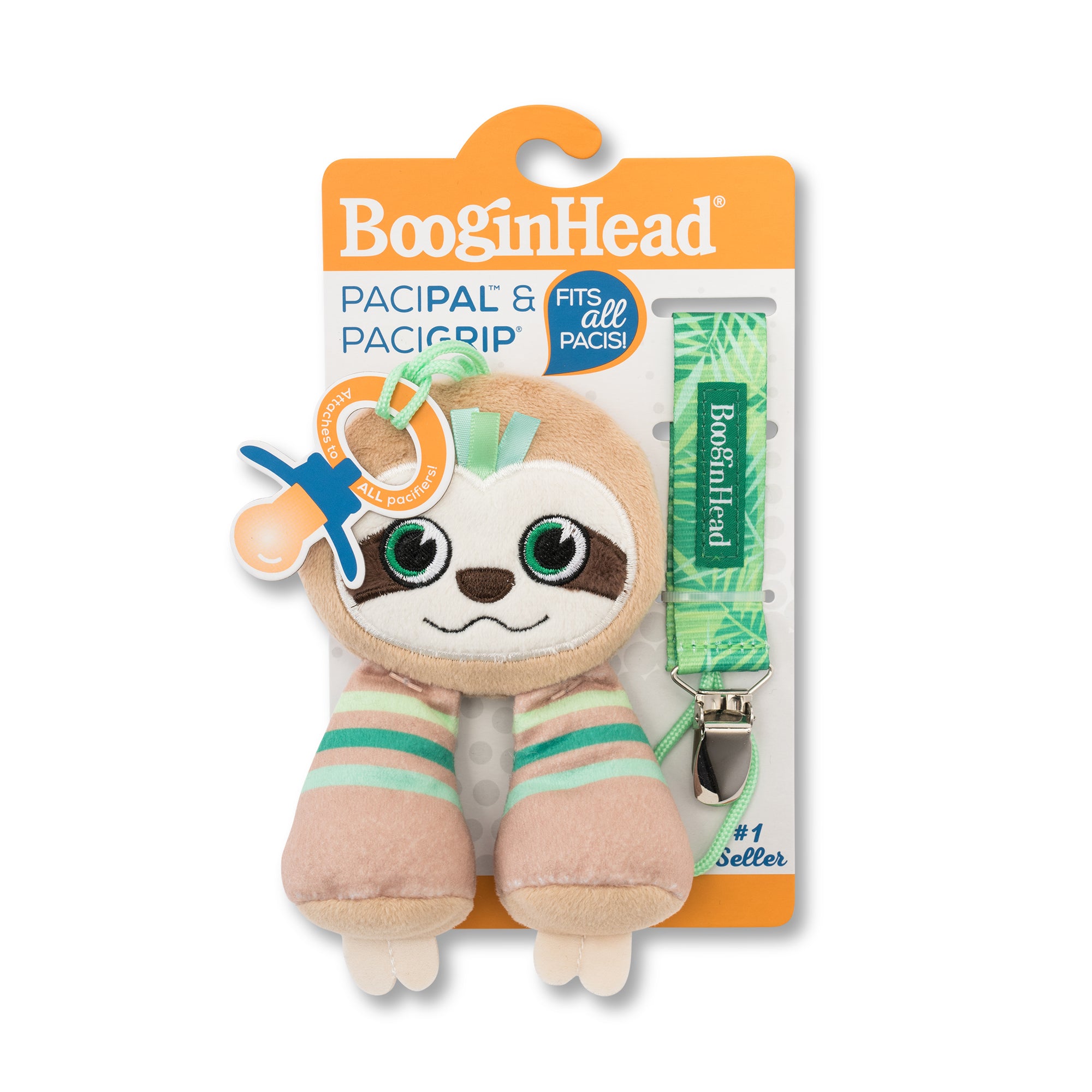 Booginhead PaciPal Combo 2pc Set - Sloth