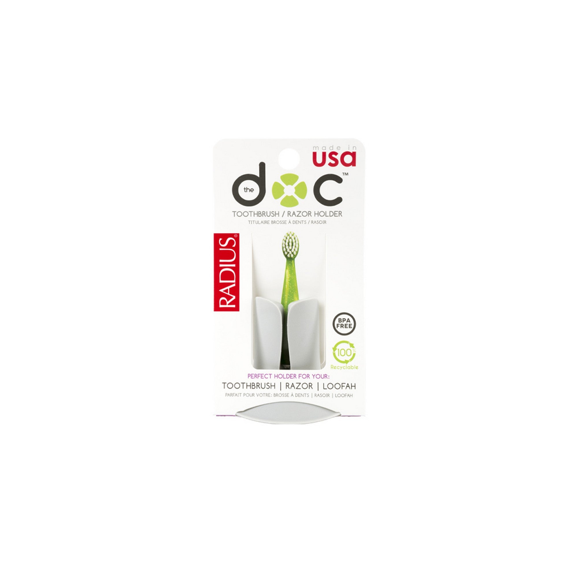 Radius The Doc – Toothbrush/ Razor/ Loofah Holder