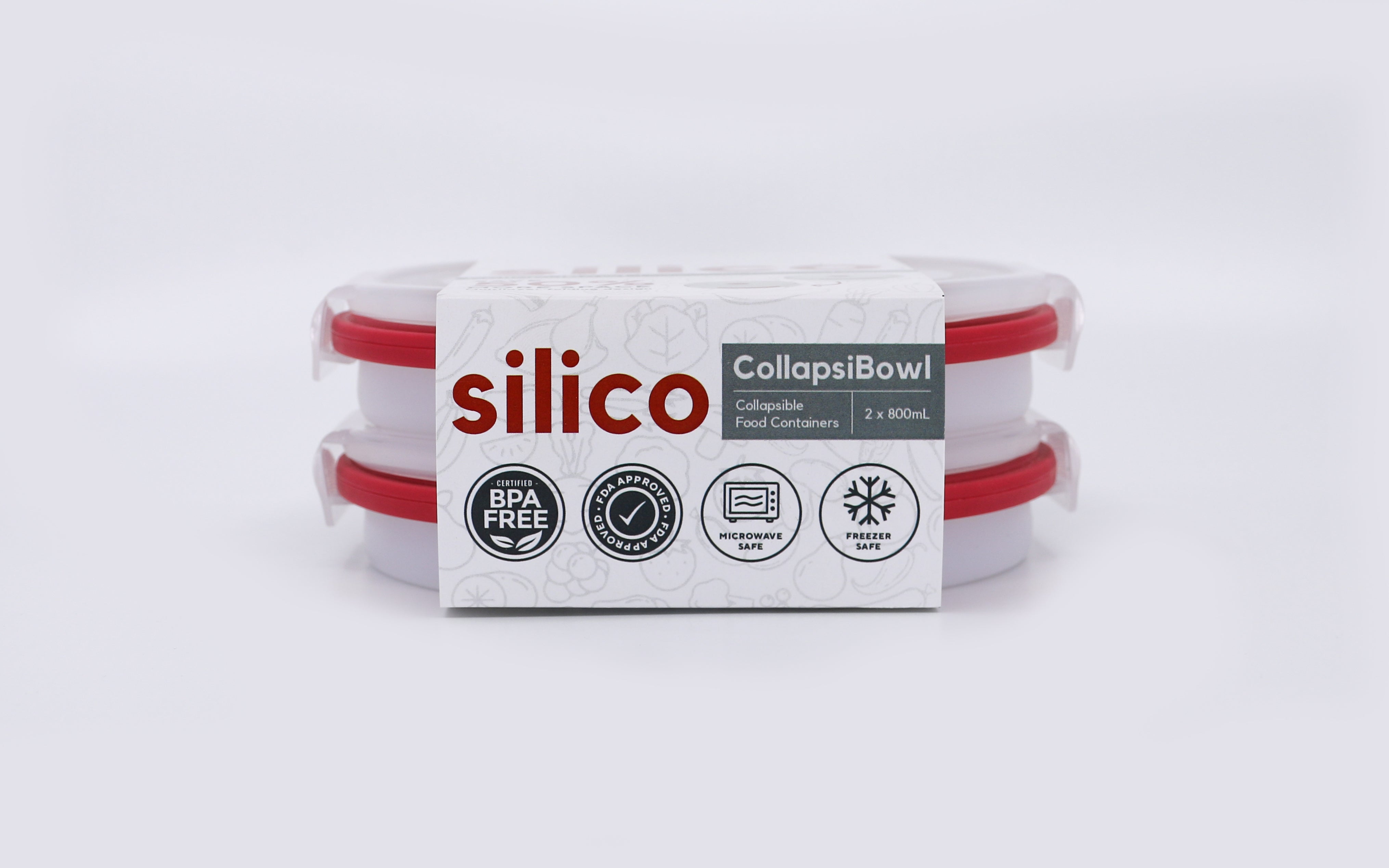 Silico CollapsiBowl Large (Set of 2 - 800 mL)