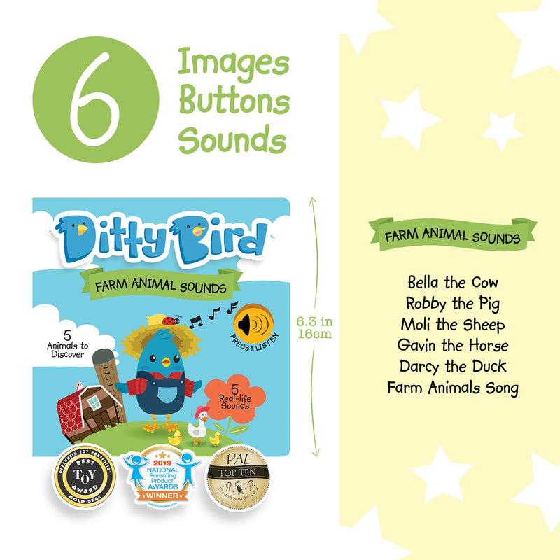Ditty Bird Musical Book - Farm Animal Sounds