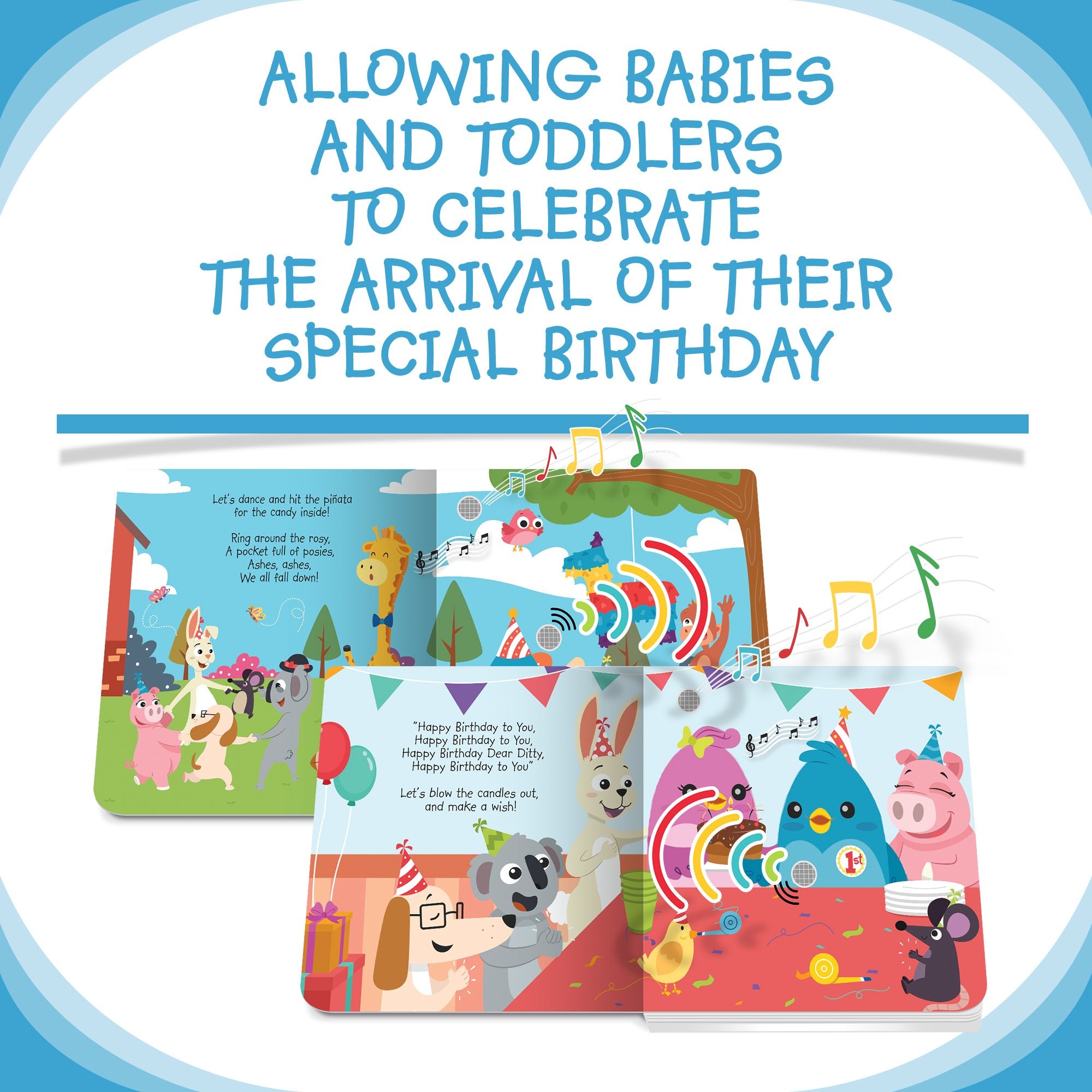 Ditty Bird Musical Book - Happy Birthday