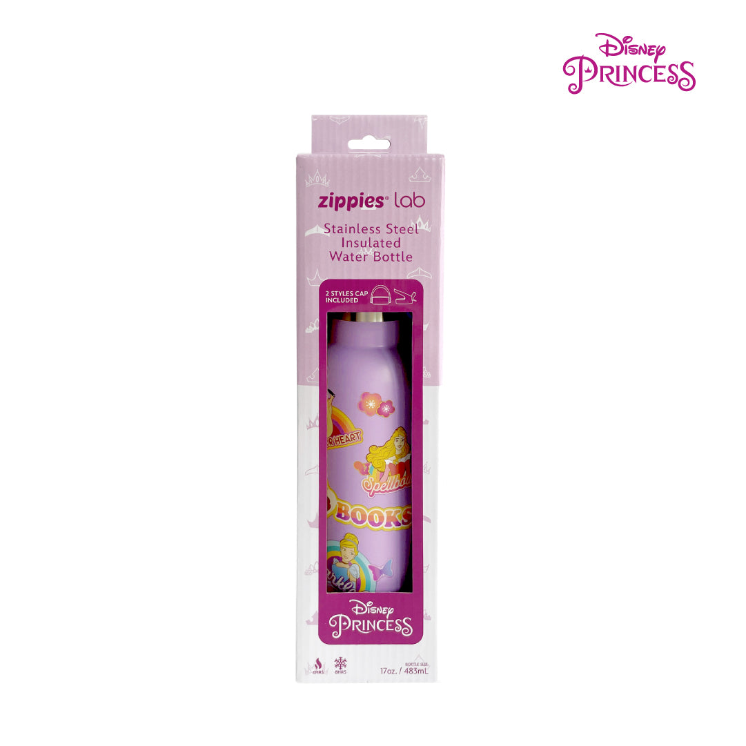 Zippies Lab Disney Princess Stickermania Insulated Water Bottle 483ml