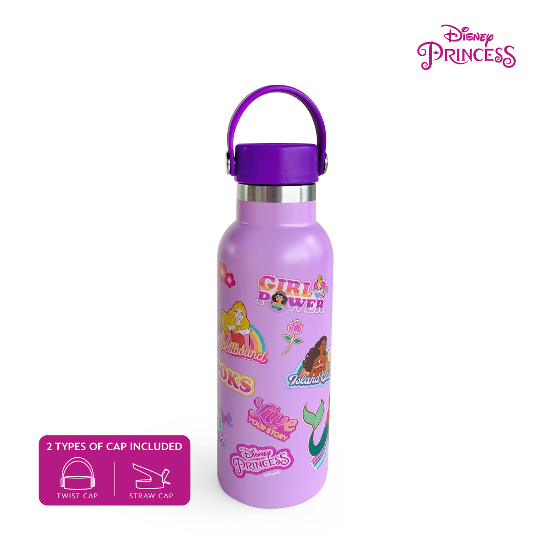 Zippies Lab Disney Princess Stickermania Insulated Water Bottle 483ml