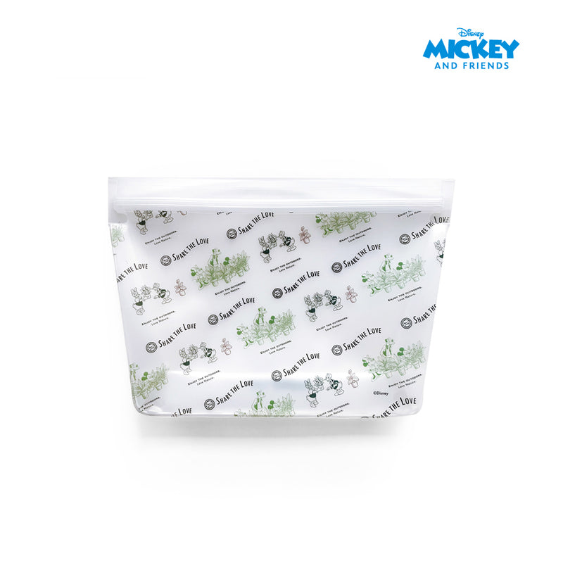 Zippies Lab Mickey Hello Green World Reusable Standup Bags (Set of 3)