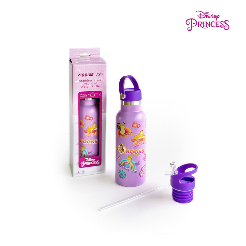Zippies Lab Disney Princess Stickermania Insulated Water Bottle 483ml