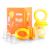 Naturebond Baby Fruit & Food Feeder - Sunshine Orange & Lemonade Yellow