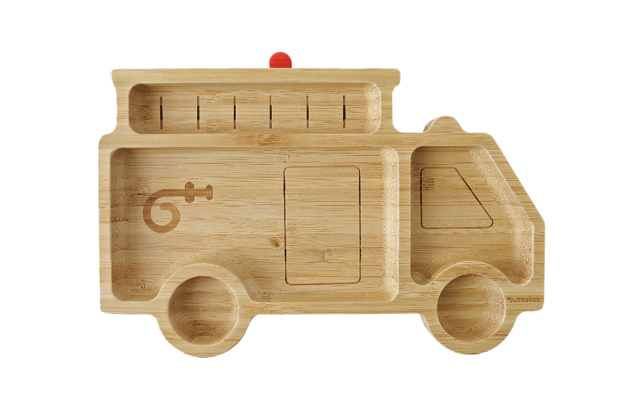 Bubbaboo Bamboo Fire Truck Suction Plate