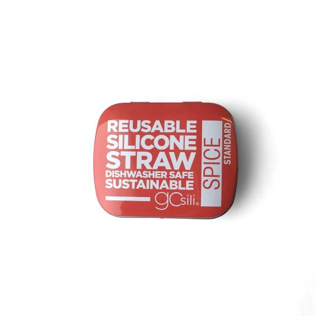 GoSili Reusable Standard Silicone Straw with Travel Tin Case