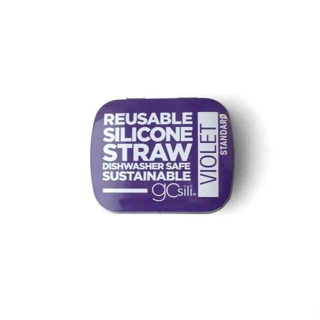 GoSili Reusable Standard Silicone Straw with Travel Tin Case