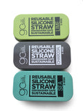 GoSili Reusable X-Wide Silicone Straw with Travel Tin Case