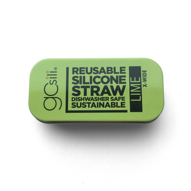 GoSili Reusable X-Wide Silicone Straw with Travel Tin Case