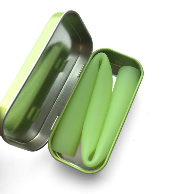GoSili Reusable X-Wide Silicone Straw with Travel Tin Case