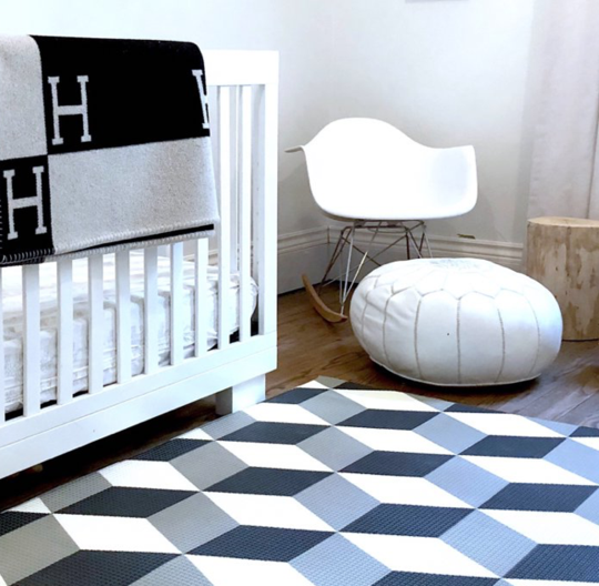 Play With Pieces - Grey Geo/Polka Dots Playmats