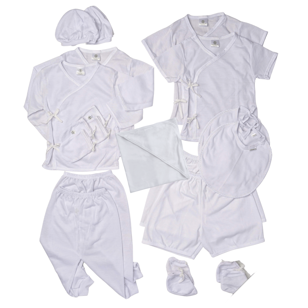 Swaddies Newborn White Set