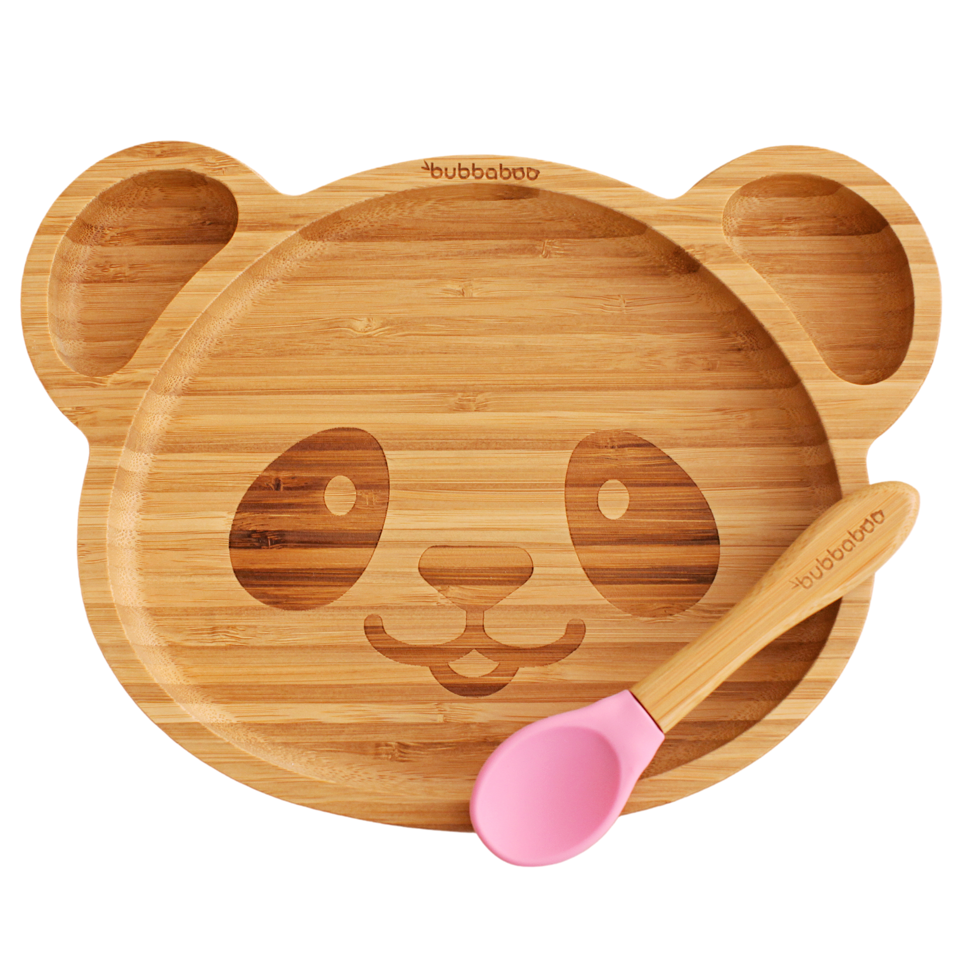 Bubbaboo Bamboo Panda Plate and Spoon Set
