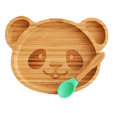 Bubbaboo Bamboo Panda Plate and Spoon Set