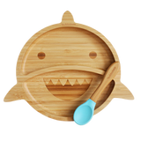 Bubbaboo Bamboo Shark Plate and Spoon Set