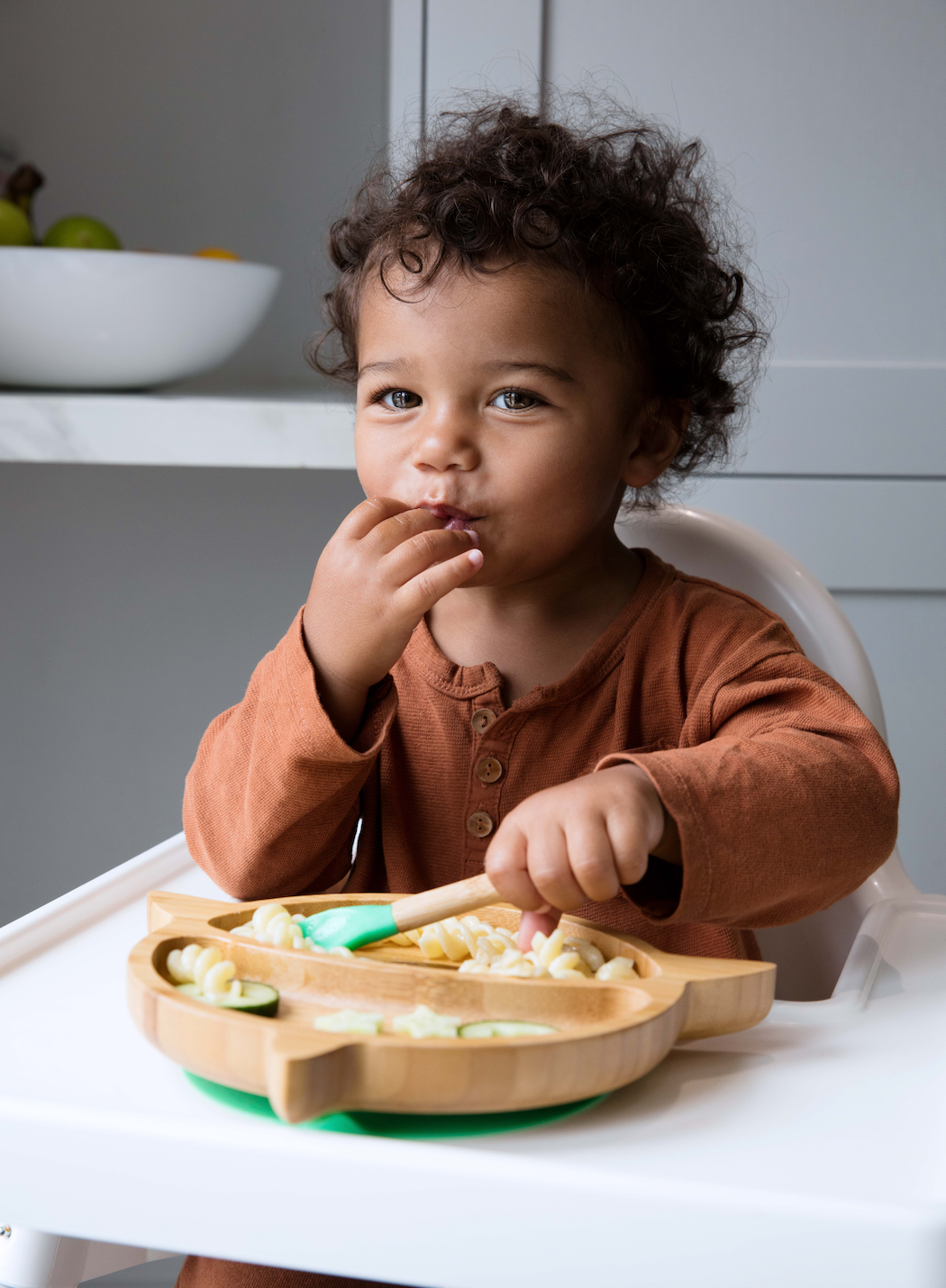 Bubbaboo Bamboo Shark Plate and Spoon Set