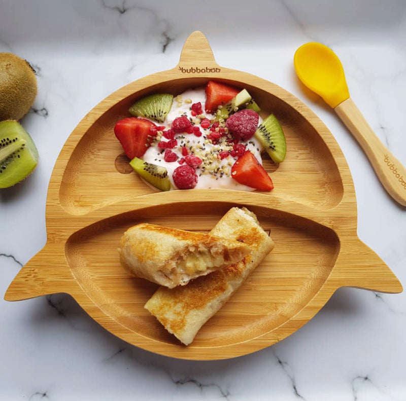 Bubbaboo Bamboo Shark Plate and Spoon Set