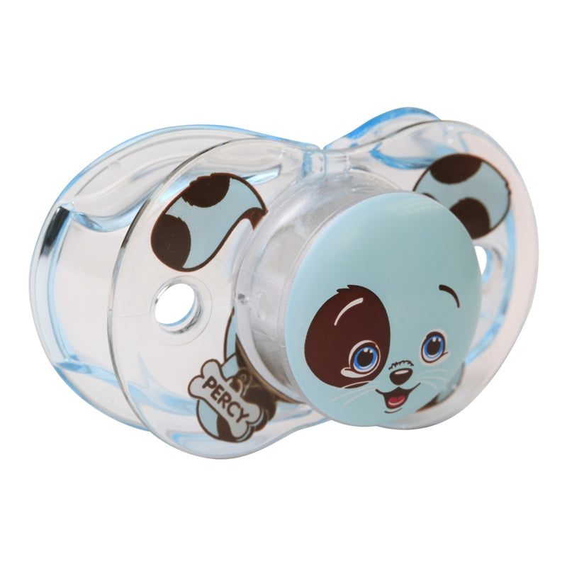 RaZBaby Keep-It-Klean Pacifier – Percy Blue Puppy
