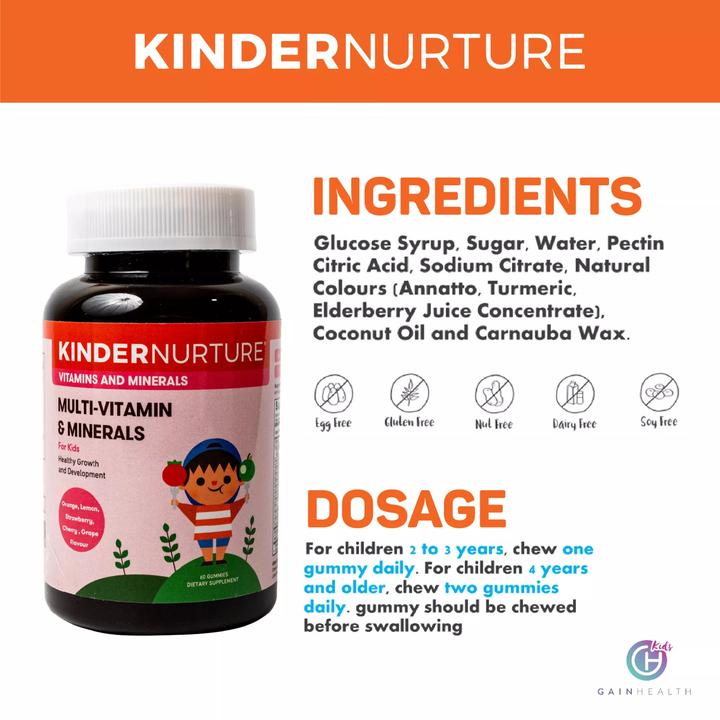 KinderNurture Children's Multi-Vitamin & Minerals 60's