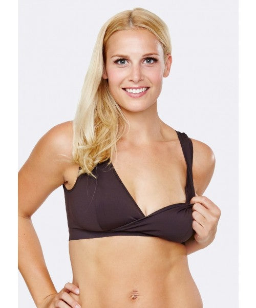 Mamaway Antibacterial Crossover Sleeping & Nursing Bra with Cups