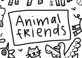 DrawnBy Washable Silicone Coloring Mat - Animal Friends
