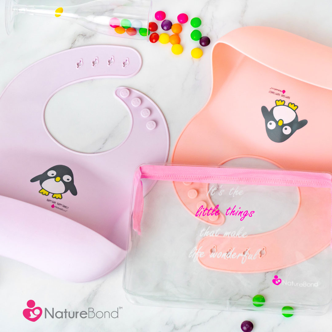 Naturebond Waterproof Silicone Baby Bibs