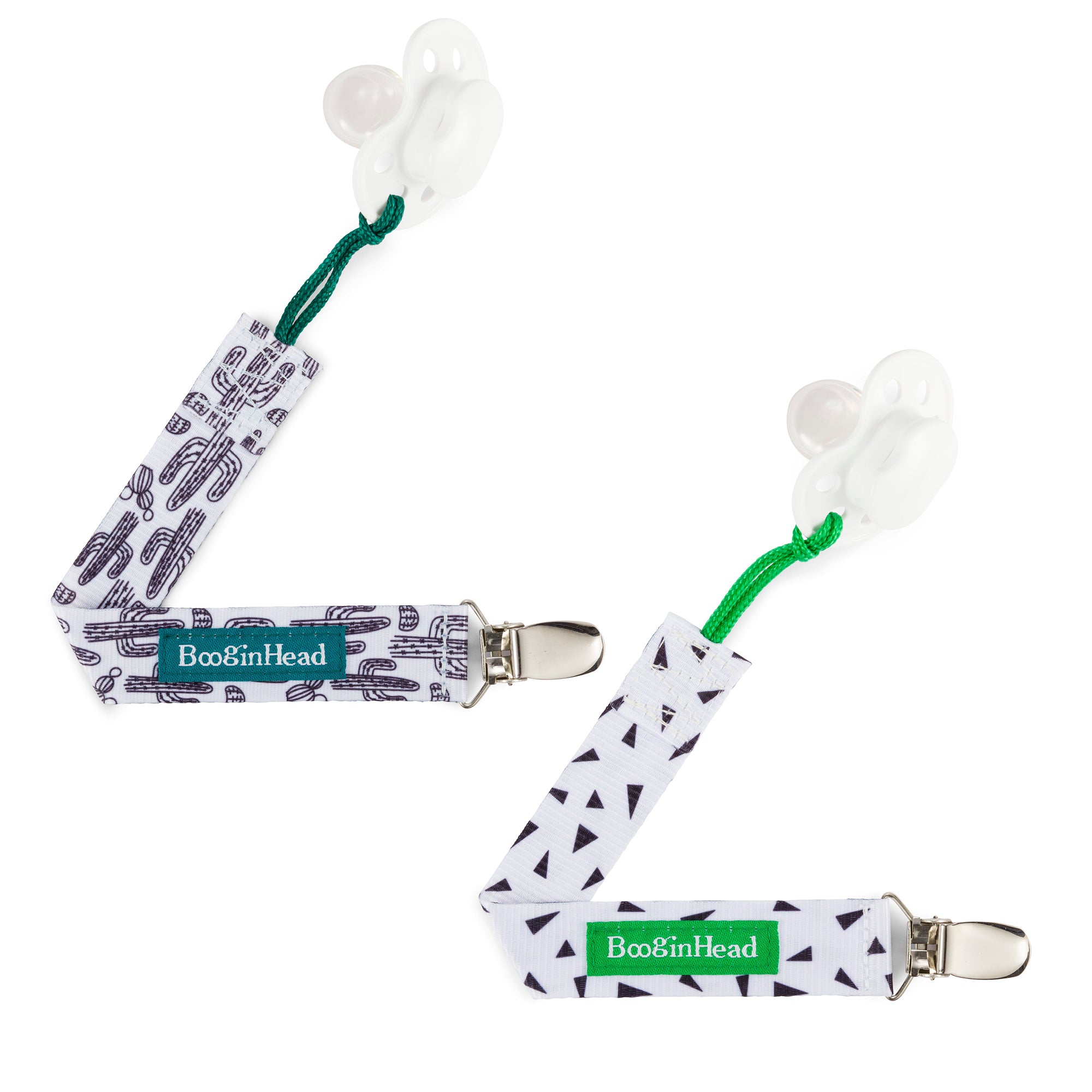 Booginhead PaciGrip 2 Pack - Black & White Desert Chic