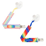 Booginhead PaciGrip 2 Pack - Rainbow and Dots