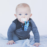 Booginhead PaciGrip 2 Pack - Blue Chevron