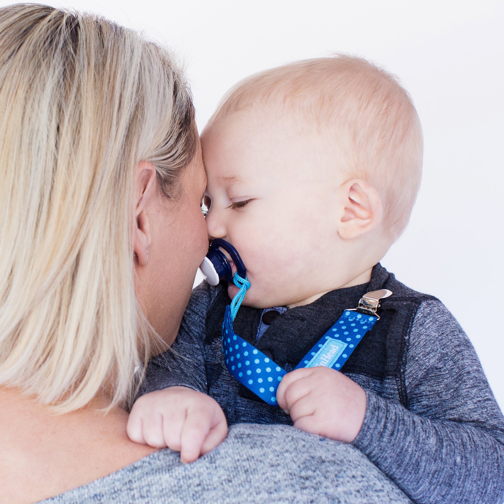 Booginhead PaciGrip 2 Pack - Blue Chevron