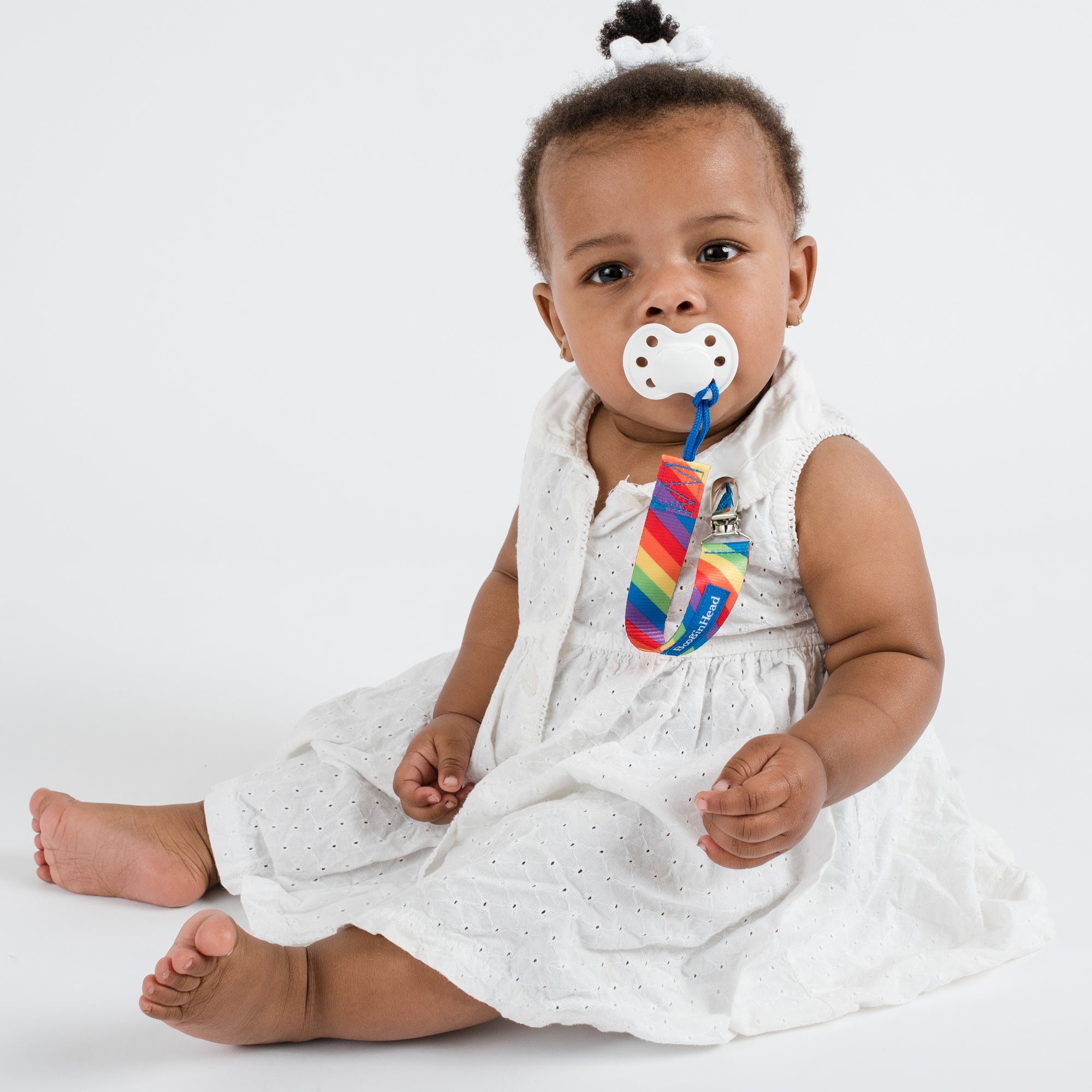 Booginhead PaciGrip 2 Pack - Rainbow and Dots