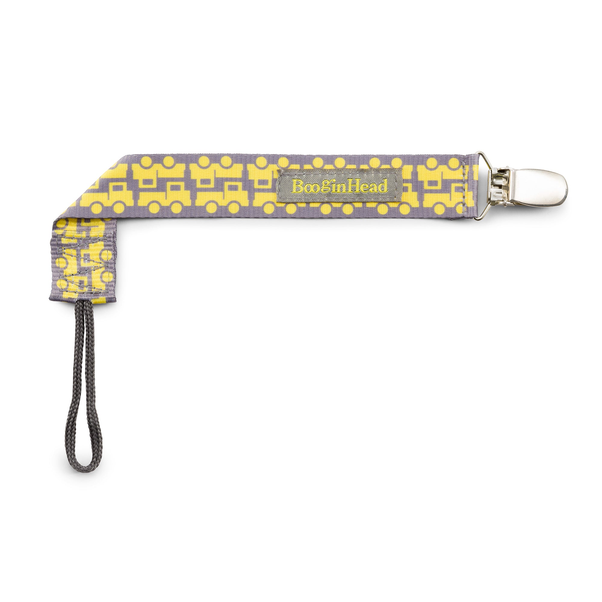 Booginhead Universal Pacifier Clip PaciGrip - Yellow Truck