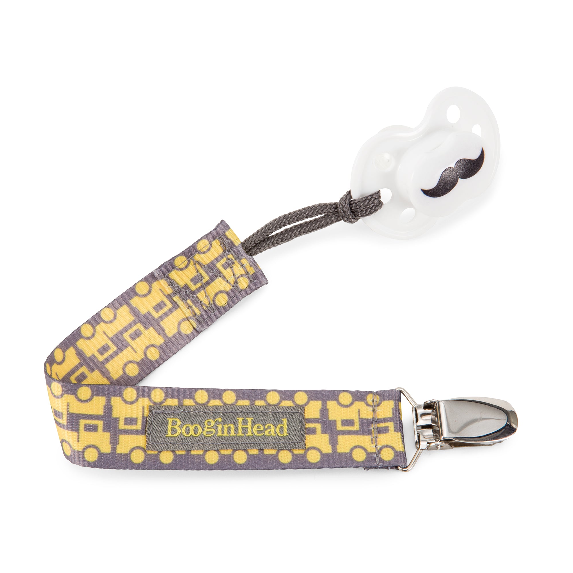 Booginhead Universal Pacifier Clip PaciGrip - Yellow Truck