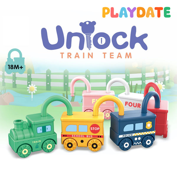 Playdate Matching Train Locks Educational Toys