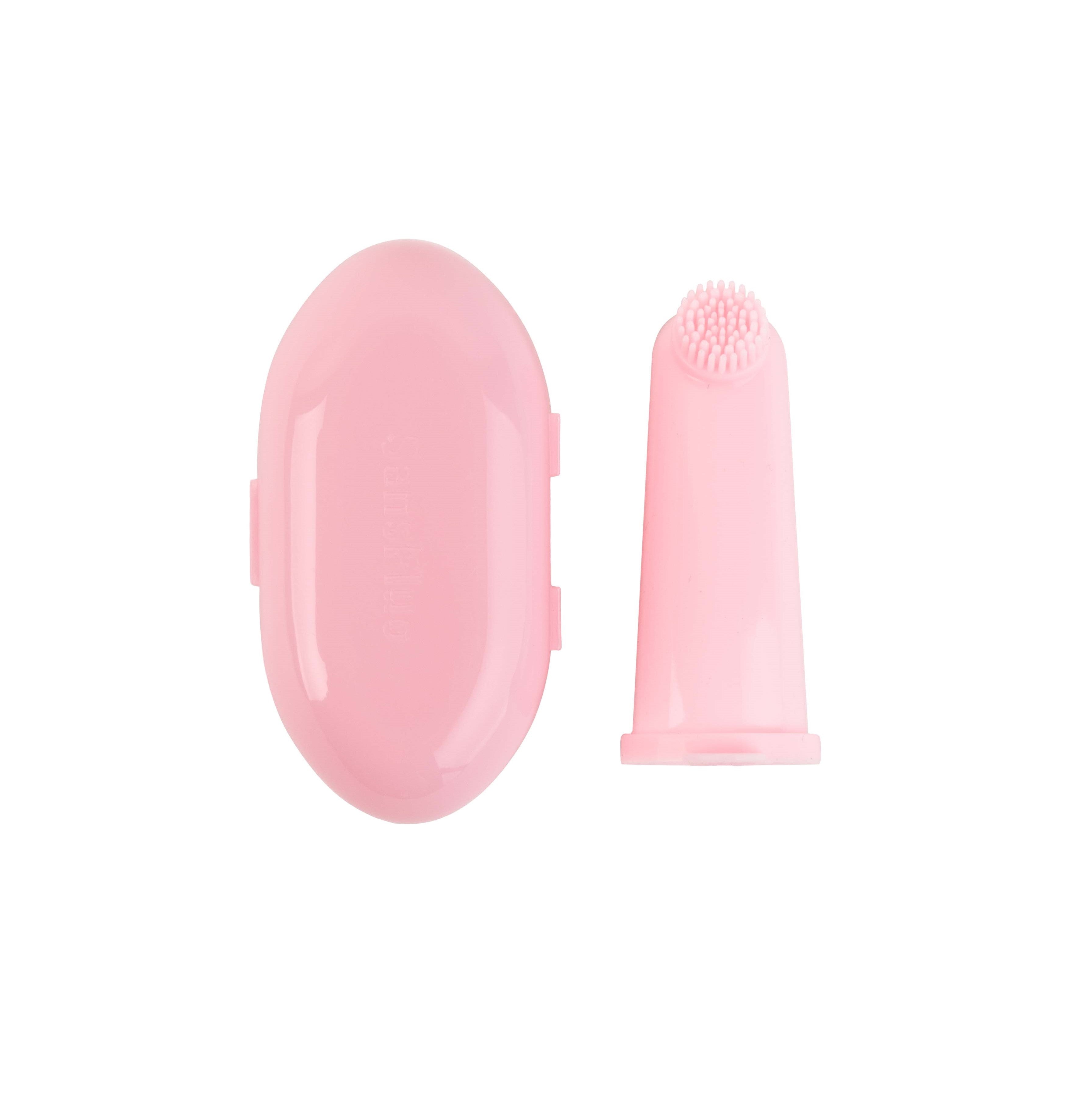 SansFluo Infant's Dental Brush and Gum Massager with Hygiene Case
